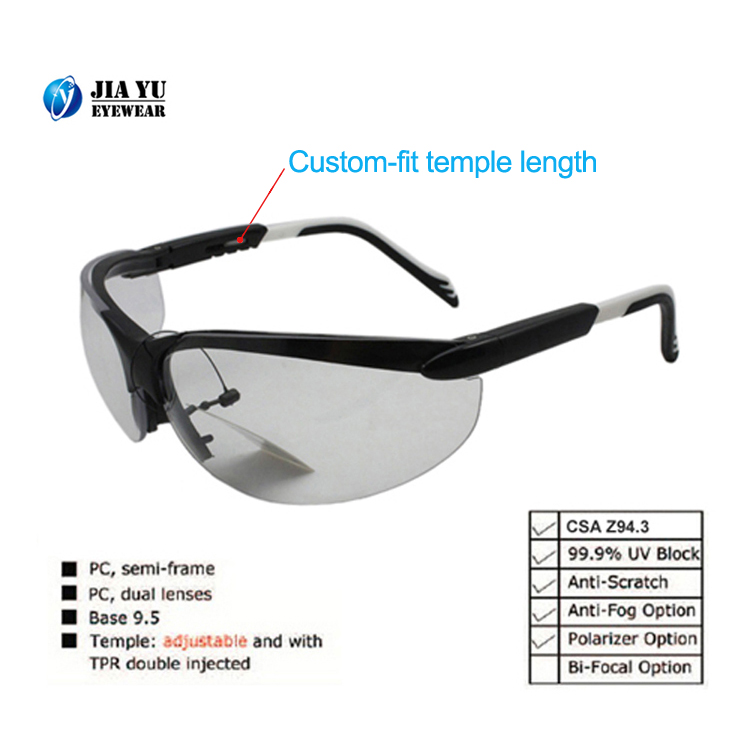 Ce En166 and Ansi Z87.1 AntiScratch Clear AntiFog Lens Adjustable